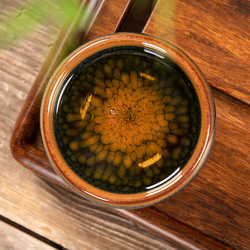Art Tea Cup JianZhan Tenmoku Teacup Wood Tea Cup