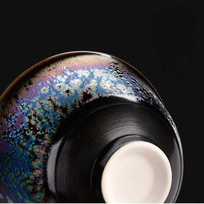 Art Tea Cup JianZhan Tenmoku Peacock Cup