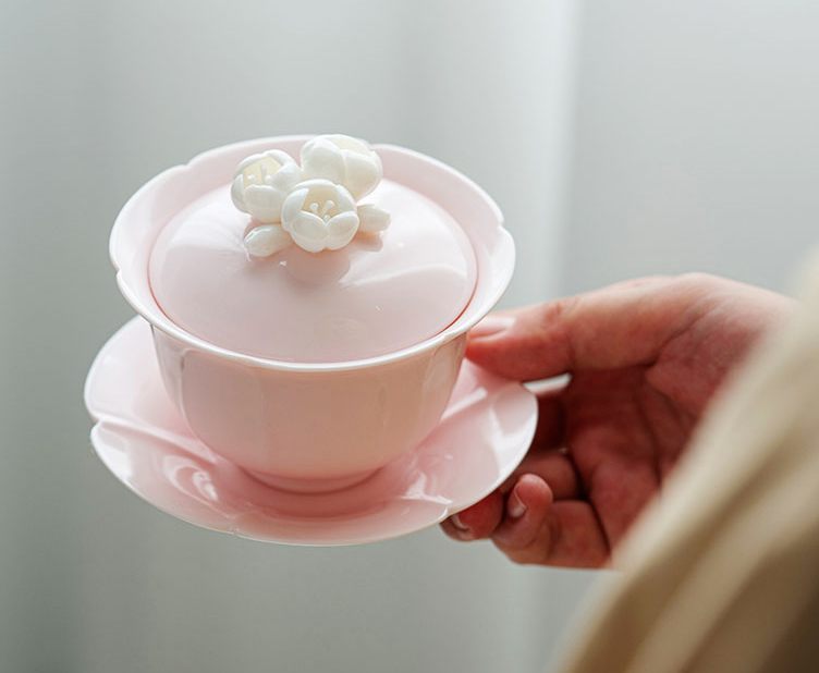 Art Tea Cup JianZhan Tenmoku Tea Set Sakura
