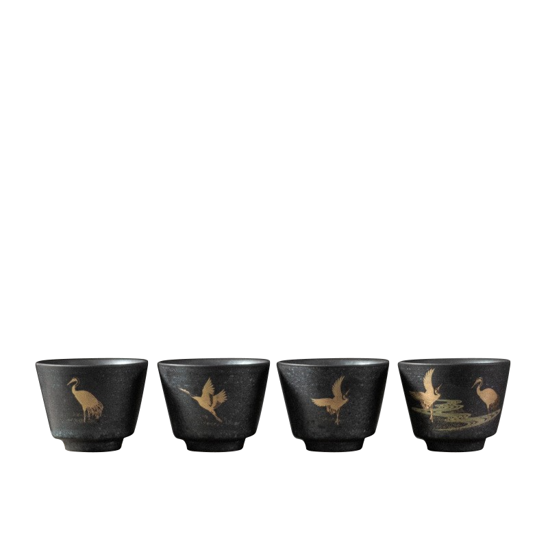 Silver Spot Ceramic Tea Cup Set