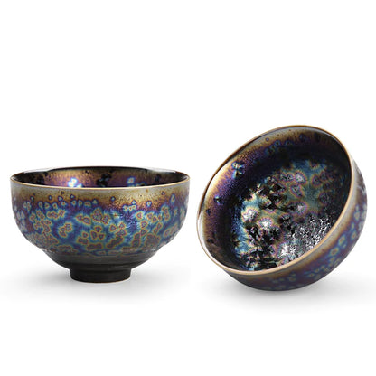 Art Tea Cup JianZhan Tenmoku Peacock Cup