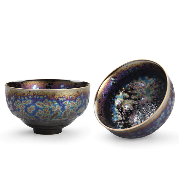 Art Tea Cup JianZhan Tenmoku Peacock Cup