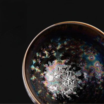 Art Tea Cup JianZhan Tenmoku Peacock Cup